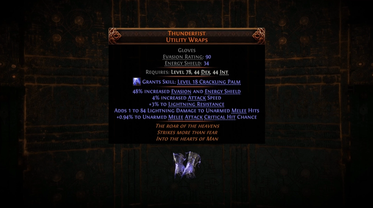 Thunderfist Unique Item in Path of Exile 2 - The Third Edict