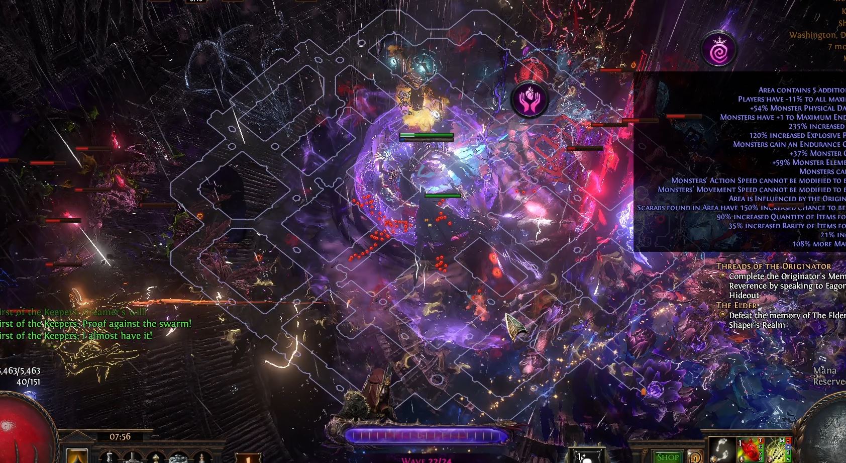 Wave 22 of an Ailith Hive Fortress